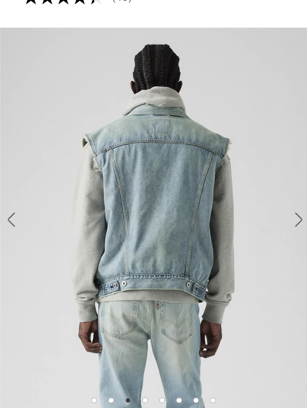 Levi's Light Blue Denim Trucker Vest Men's XL - Picture 3 of 10